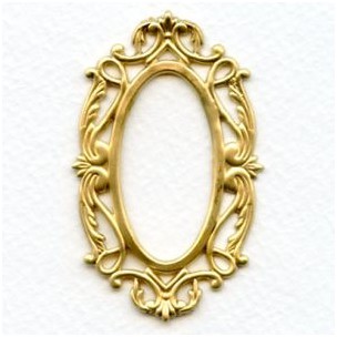 Splendid Oval Openwork Frames Raw Brass (3)