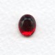 Siam Glass Flat Back Stone 10x8mm Faceted Top