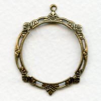 Delicate Fancy Edge Setting 25mm Oxidized Brass (1)