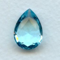 Aquamarine Glass Pear Shape Jewelry Stone 18x13mm (1)