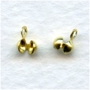^Clam Shell Ends Raw Brass Knot Covers