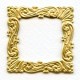 ^Ornate Flourishes Square Stamping Raw Brass