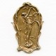 Art Nouveau Style Lady in a Lily Oxidized Brass 61mm (1)