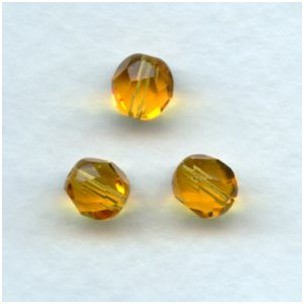 ^Topaz Fire Polished Round Faceted Beads 7mm (24)