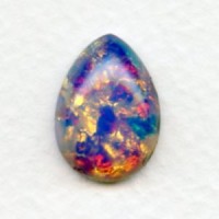 Pink Glass Opal Pear Shape Harlequin Stone 18x13mm (1)