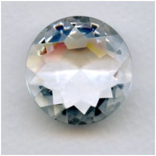 Crystal Clear Glass Round 25mm Unfoiled Jewelry Stone (1)