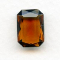 Smoked Topaz Glass Octagon Jewelry Stones 14x10mm 