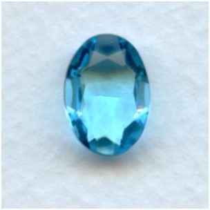 Aquamarine Oval Glass Unfoiled Stones 14x10mm (2)