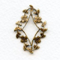 Openwork Floral Frame Oxidized Brass (3)