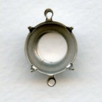 Round 14mm Setting Connectors Oxidized Silver (12)