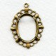 Filigree Edge Setting 18x13mm Oxidized Brass (1)