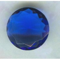 ^Sapphire Glass Round 18mm Unfoiled Jewelry Stone