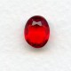 Siam Glass Oval Unfoiled Jewelry Stones 10x8mm