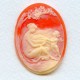 ^Woman and Child Cameo 40x30mm Ivory on Carnelian
