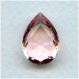 Rose Pink Glass Pear Shape Jewelry Stone 18x13mm