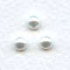 White Pearl Glass Cabochons 5mm (24)