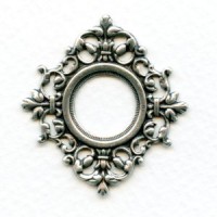 Ornate Centerpiece Framework Oxidized Silver (1)