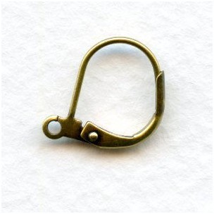 Lever Back Earring Findings with Loop Oxidized Brass (24)