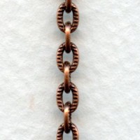 Cable Chain Antique Copper Textured 4.5mm Links