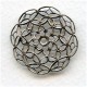 Filigree 28mm Round Stampings Oxidized Silver (4)
