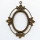^Floating Leaves Setting Frame Oxidized Brass 40x30mm (1)