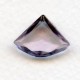 ^Light Amethyst Glass Fan Shape Jewelry Stones 18x13mm