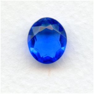 Sapphire Glass Oval Unfoiled Jewelry Stones 12x10mm