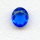 Sapphire Glass Oval Unfoiled Jewelry Stones 12x10mm