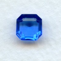 Sapphire Glass Square Octagon Jewelry Stones 8x8mm