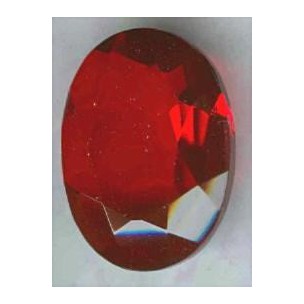 ^Ruby Glass Oval Unfoiled Jewelry Stones 12x10mm