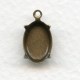 Oval Setting Pendants 12x8mm Oxidized Brass