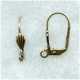 Lever Back Earring Finding with Shell Oxidized Brass (24)