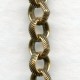 Rolo Chain Textured 5mm Links Antique Gold Plated Steel (3 ft)