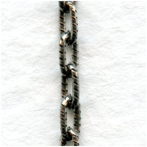 Dainty Cable Chain 4x2mm Links Antique Silver (3 ft)