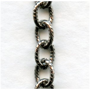 Textured Cable Chain Antique Silver The BEST! (3 ft)