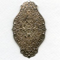 Embossed Domed Oval Oxidized Silver (1)