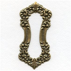 Rococo Detailed Framework Oxidized Brass (1)