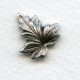 Leaves with Great Texture 18mm Oxidized Silver (6)