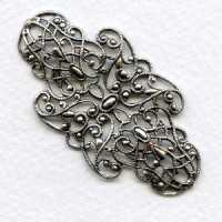 Splendid German Filigree Delicate Details Oxidized Silver (1)