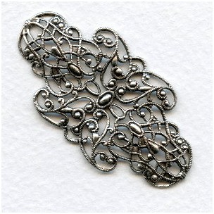 Splendid German Filigree Delicate Details Oxidized Silver (1)