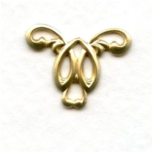 Art Nouveau Style Elegant Connector Raw Brass (6)