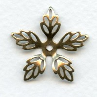 Flower Filigree Oxidized Brass 30mm (6)