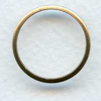 Simple Circle Connectors or Eyelets 21mm Oxidized Brass (12)
