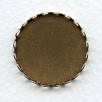 Lace Edge Settings Round 26mm Oxidized Brass (6)