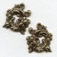 Rococo Guppy Face Dragons Oxidized Brass 32mm