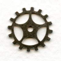 ^Steampunk Gears Oxidized Silver 19mm