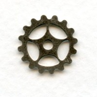Steampunk Gears Oxidized Silver 16mm (12)