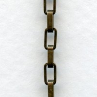 Drawn Box Chain Oxidized Brass 5x2.5mm Links (3 ft)