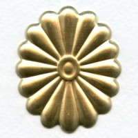 Raw Brass Conchos 50mm (3)