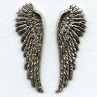 Spectacular Wings Oxidized Silver 52mm Tall (1 Set)